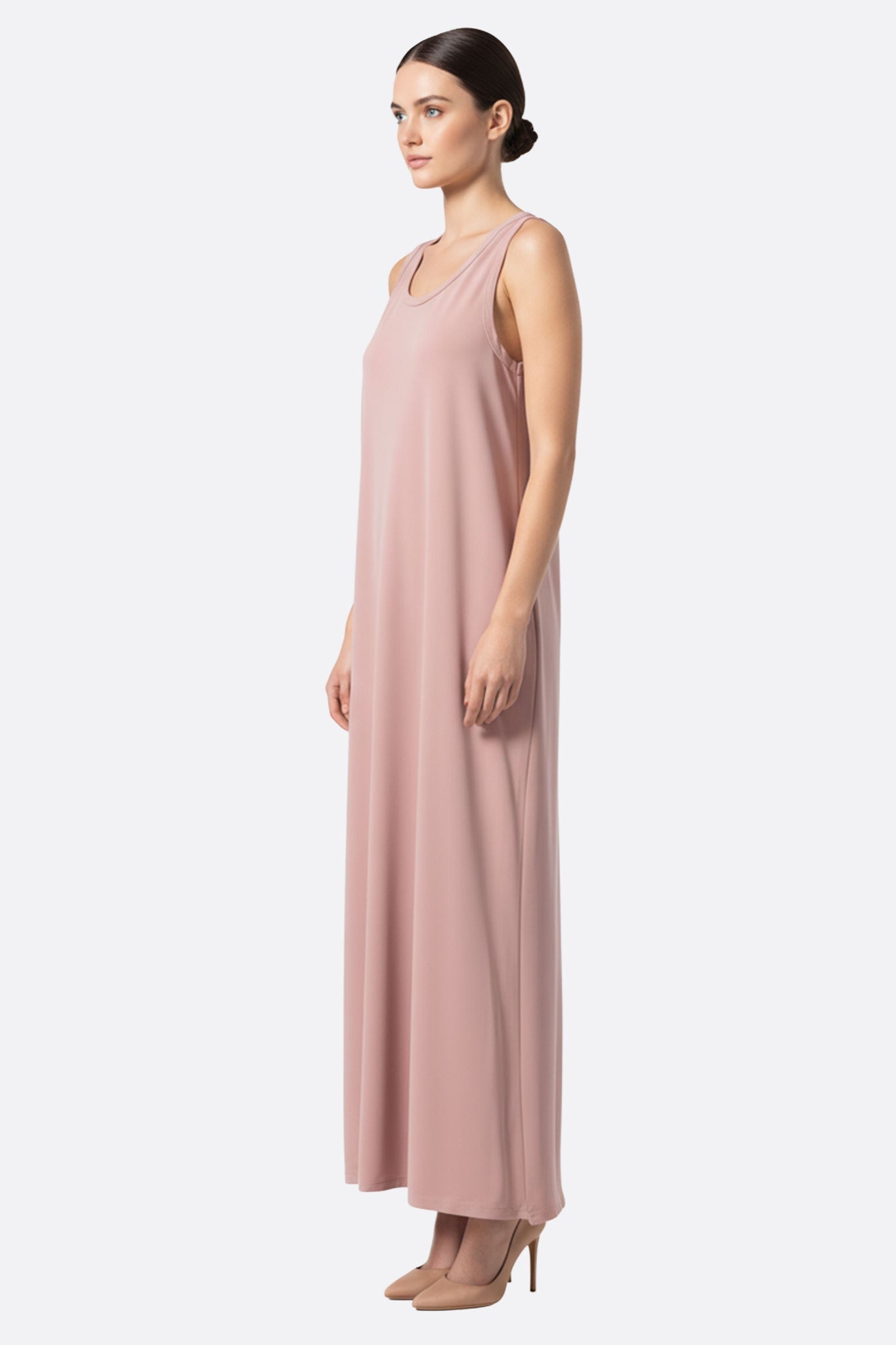 Powder Pink Flowing Maxi Dress