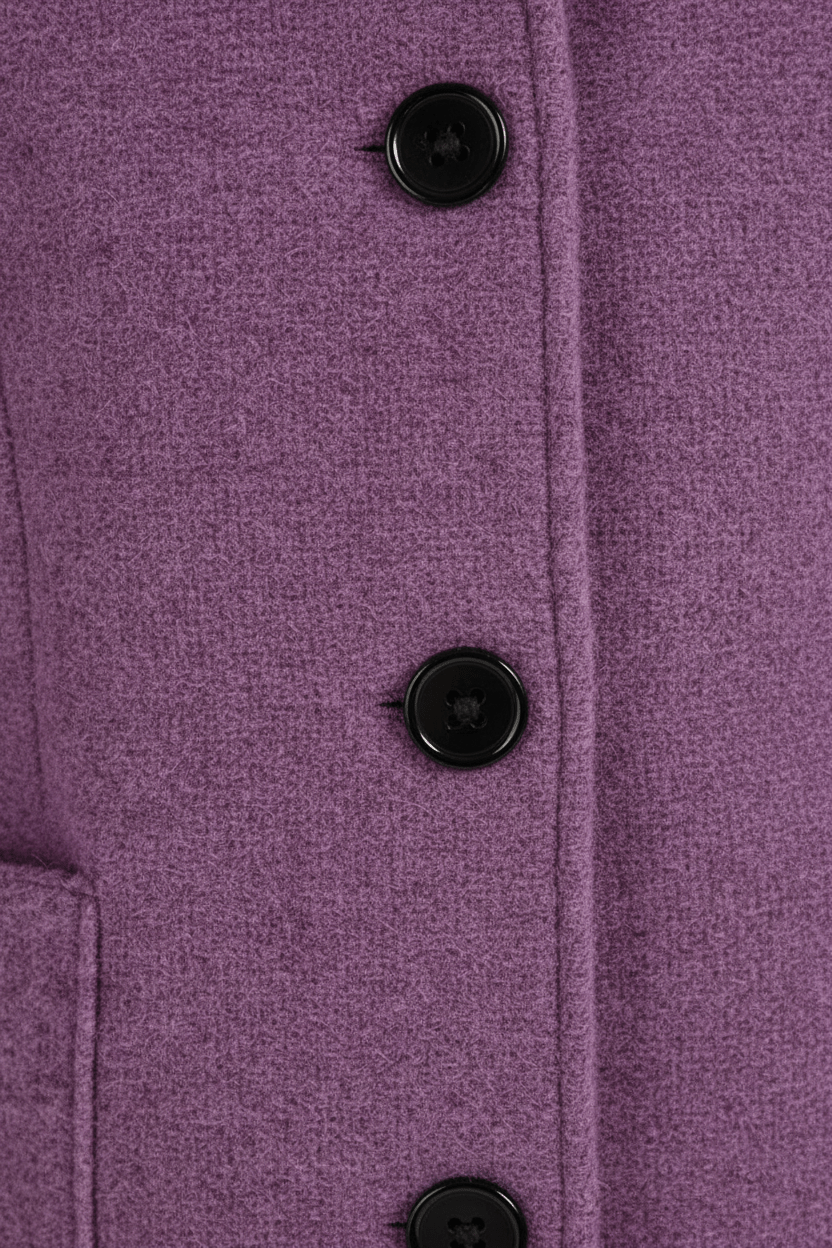 Elara | Women’s Wool-Blend Coat with Stand Collar and Timeless Silhouette